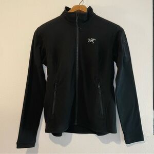 Arc'teryx Women's Kyanite Polartec Fullzip Black Jacket size L Lightweight